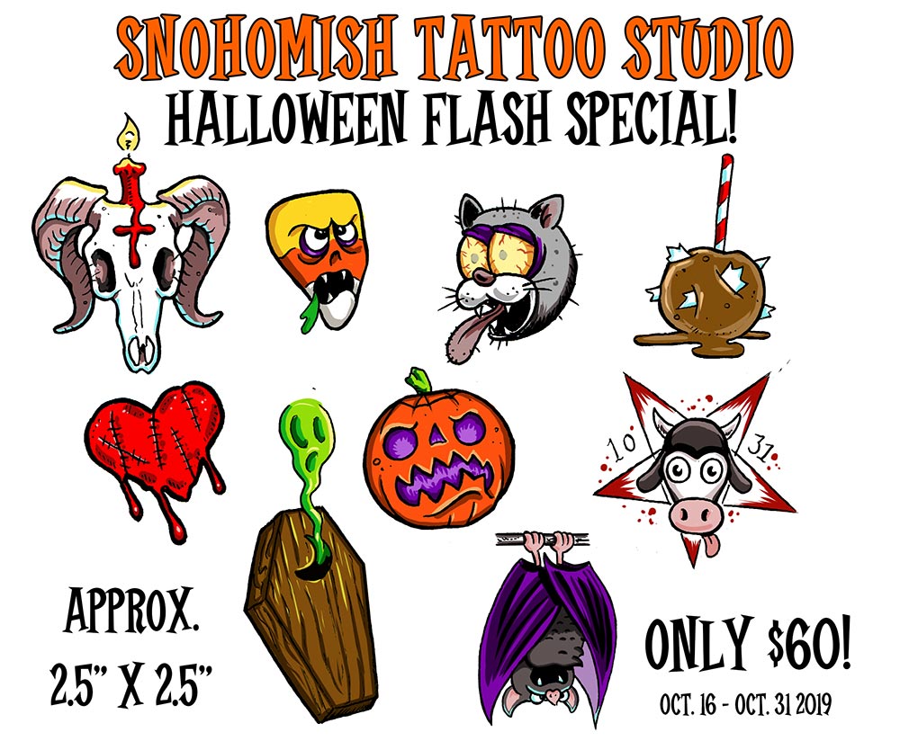 Halloween Specials 2019 – Snohomish Tattoo Studio